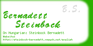 bernadett steinbock business card